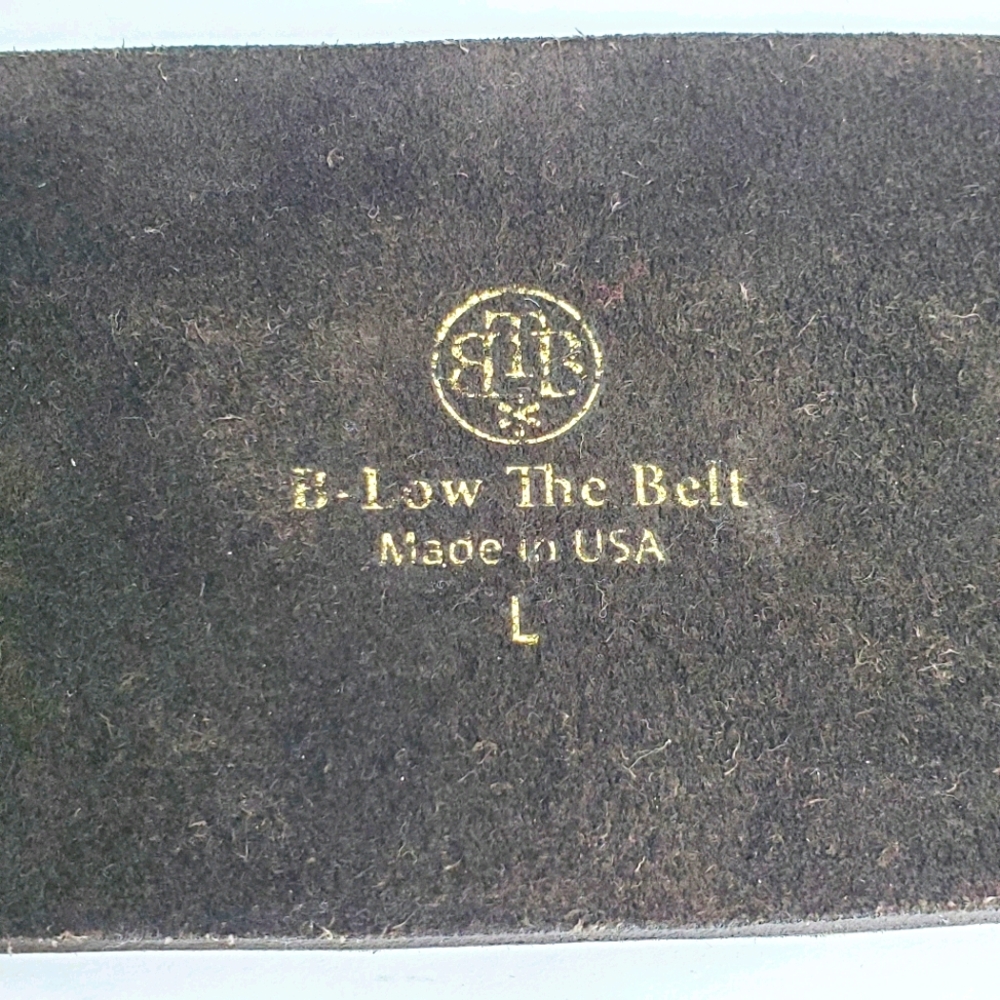 B-Low the Belt Wide Ponyhair Waist Leather Belt L - Picture 8 of 11
